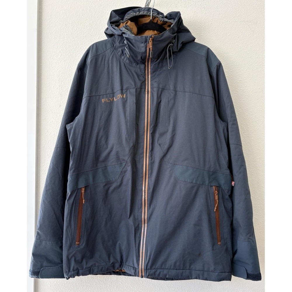 Flylow Albert Jacket Men's Large Gray Snowboarding Primaloft Insulated Hooded L